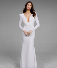Pronovias 'ADRIENNE' Crepe Mermaid Wedding Dress Size US12 - MSRP 2380 - BNWT