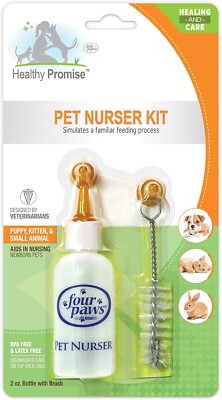 Four Paws Pet Nursing Kit - Bottle and Brush Nurse Kit 2 oz. (4PACK)