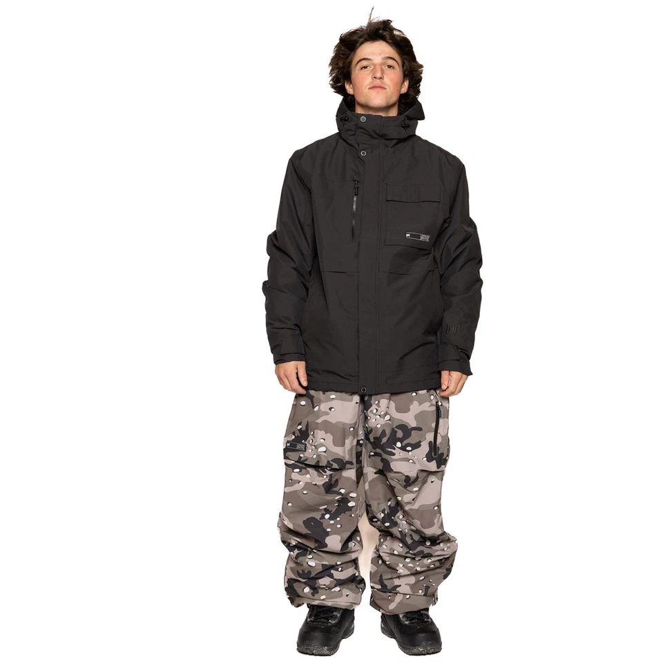 Chaqueta Rankin L1 Premium Goods para Hombres Nueva con Etiquetas $280 M Negra 10k Impermeable Nieve Foto 3 de 4