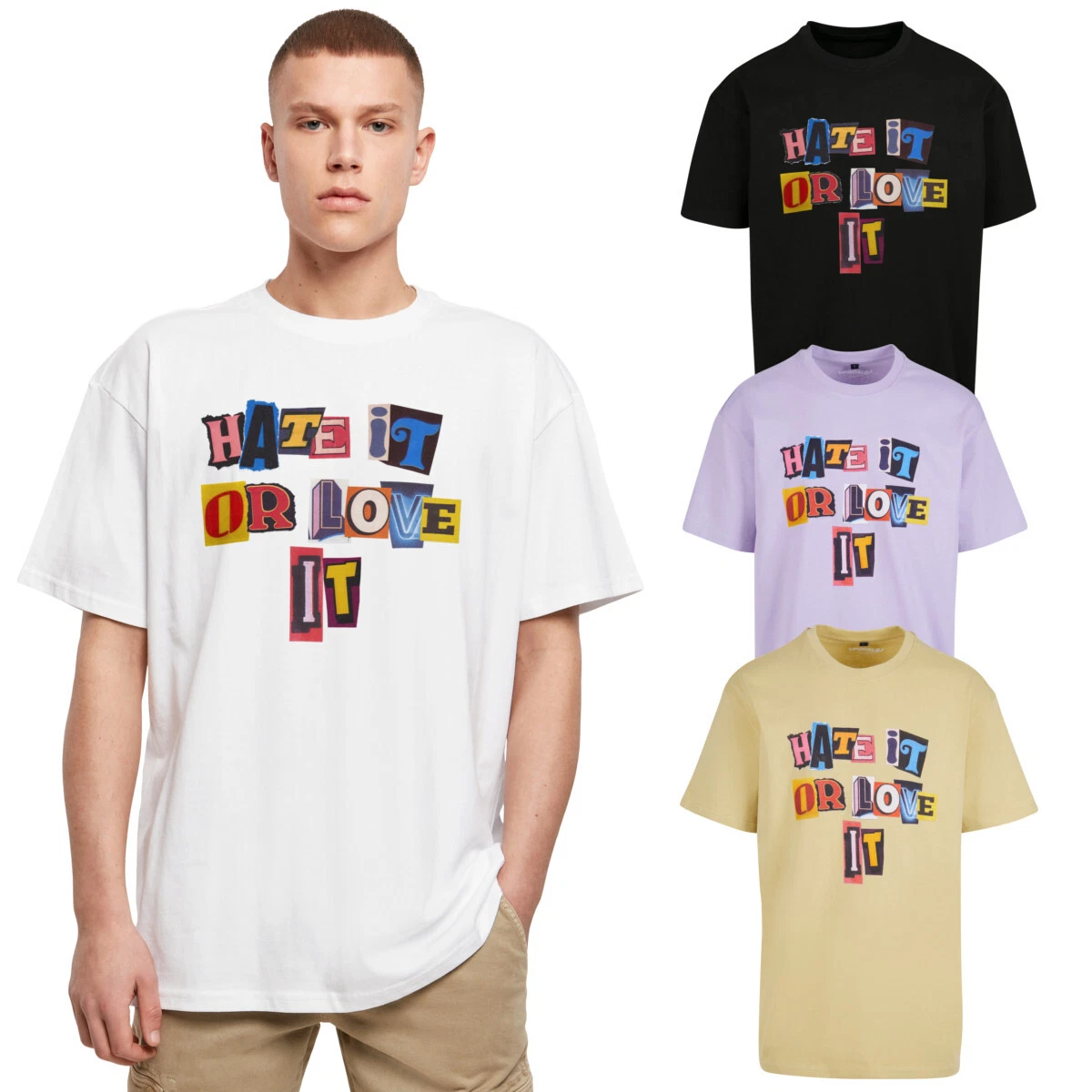 Mister Tee Hate it or Love it Oversize T-Shirt Cotton Hate Love Jersey