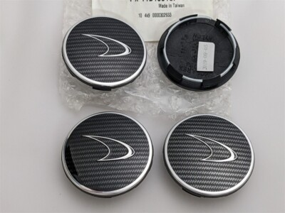 Mclaren MP4-12C 650s Black Carbon Fibre Wheel Hub Cap Set Genuine