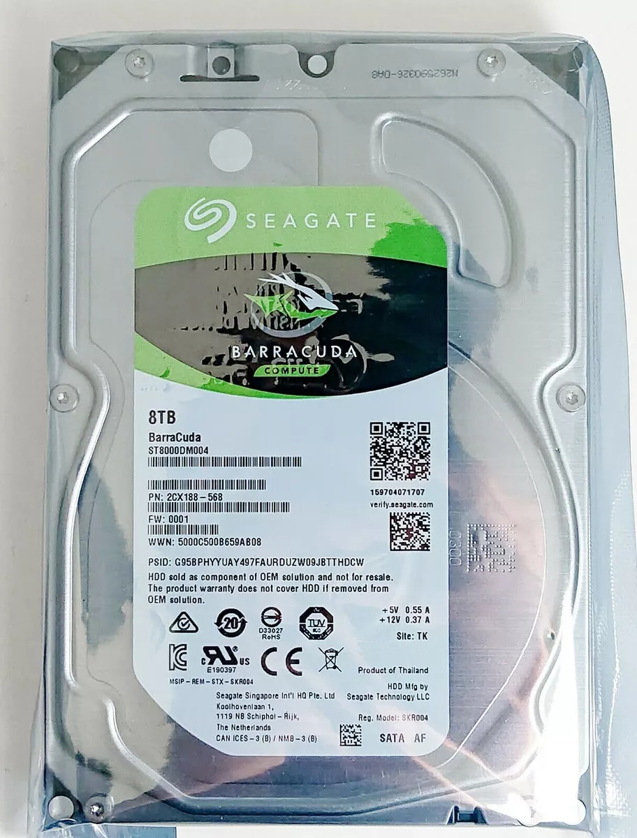 Seagate Barracuda ST8000DM004 8 TB 256M Cache 3.5