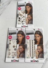 Scunci Get The Look Hair  Body Tattoos 3 Pk, 2 Sheets Per Pk, 6 designs Sealed