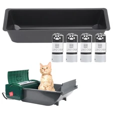 LUVCOSY Sturdy Waste Receptacle Pet Zone Litter Box 40-Pack No-Touch Liners