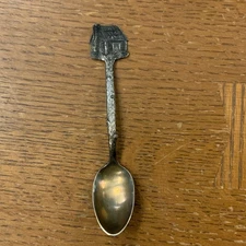 Vintage Towle's Log Cabin Syrup Promotional Silverplate Souvenir Demitasse Spoon