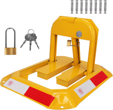 Orange Foldable Parking Barrier with Double Lock for Enhanced Security
