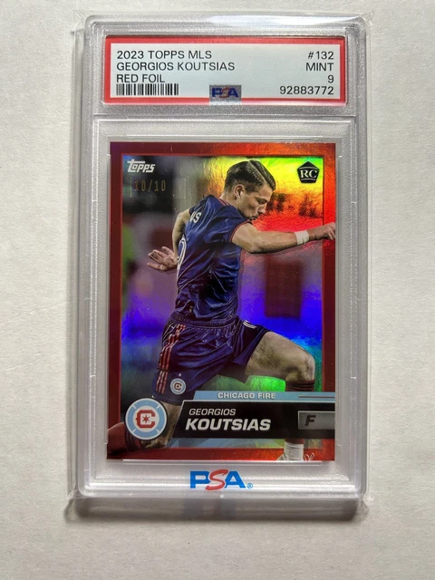 2023 Topps MLS 132 Georgios Koutsias Red Foil 10/10 PSA9