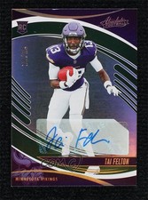 2025 Panini Absolute Rookies Spectrum Green Signatures 22/25 Tai Felton Auto 9su