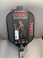 6.0 Next Gem! Six Zero Coral Hybird Shape - NEW Pickleball paddle 16mm Black