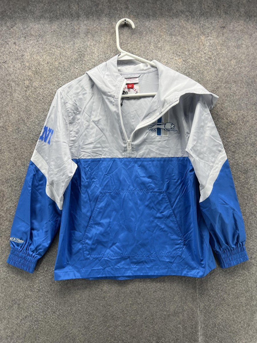 Detroit Lions Jacket Boys Medium Blue NFL Football Mitchell & Ness