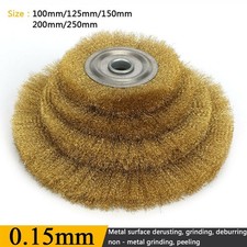 Soft Flat Brass Copper Wire Brush Polishing Wheel for Grinder 100/250mm Size