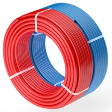 Uimoso 1/2” 2x100ft Blue & Red PEX-A Tubing/Pipe for Potable Water with Cutter