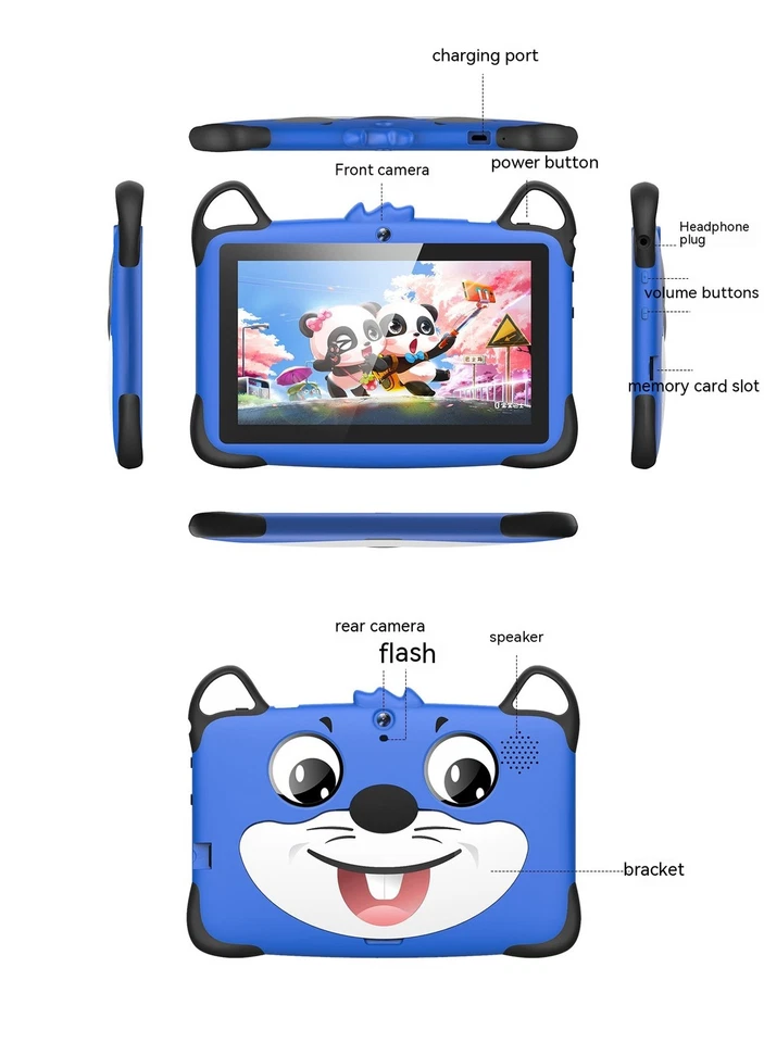 kids hd tablet ipad freetime childrens drawing learning multimedia parental - Imagen 2 de 4
