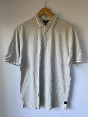 Good Man Brand Match Point Soft Slub Jersey Polo Shirt Silver Size M