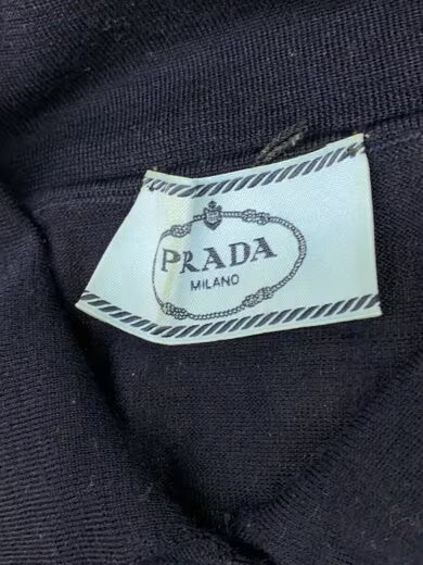 PRADA/Lightweight Knit Sweater/Size 38/Wool/NVY/Solid Color/X0K8T-00002 thumbnail 3
