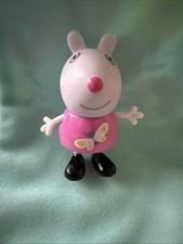 Peppa Pig  Friends Character Figures Replacement Suzy Sheep pink dress 2.5"