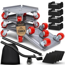 Furniture Moving Dolly Set – Heavy Duty 2300 lb Capacity, 5-Wheel System with...