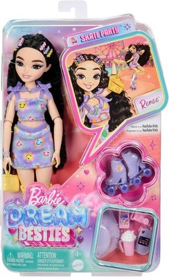 Barbie Dream Besties Puppe und Zubehör, Renee Posable Rollschuh Mode