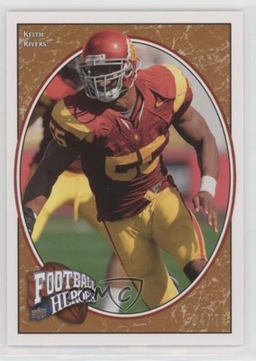 2008 Upper Deck Football Heroes Bronze 4/75 Keith Rivers #165 Rookie RC 0rx8