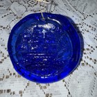 Bristol  Cobalt blue glass Sun-catcher Medallion “1797 Constitution” Ship A2 — photo 1
