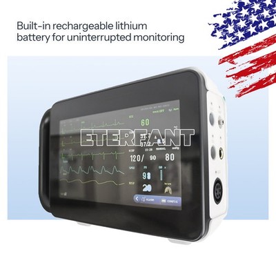 7 Inch Touch Screen Multi-parameter Patient Monitor Portable Vital Sign Monitor