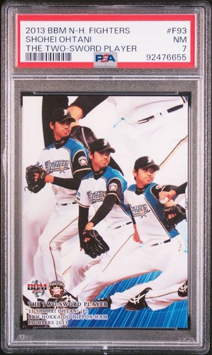 2013 BBM Shohei Ohtani #F93 Rookie Card RC Two-Sword Player PSA 7 NM Nippon Ham