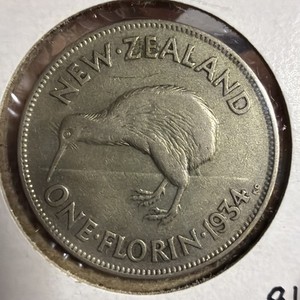 1934 New Zealand Silver Florín Z428