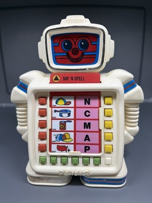 Vintage Playskool Alphie II Electronic Learning Robot Toy Tested Works One Card