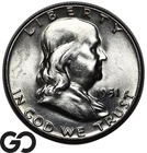 1951 Franklin Half Dollar, Lustrous!