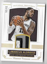 LaMARCUS ALDRIDGE 2017 PANINI NATIONAL TREASURES GAME-WORN PATCH CARD #23/25!