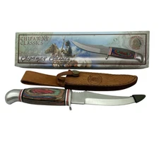 Chipaway Frostwood Hunting Knife 8.75in Stainless Leather Sheath CW-541 FW