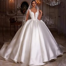 Off The Shoulder Sweetheart Sequins wedding Dresses Applique Bride Gown Ball