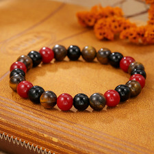 Handmade Mixed Natural Gemstone Round Beads Stretchy Bracelet Healing Reiki