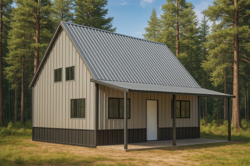 U.S. Made Fire Resistant 26 X 34 Cabin, Barndominium or Steel Home Kit - thumbnail 6