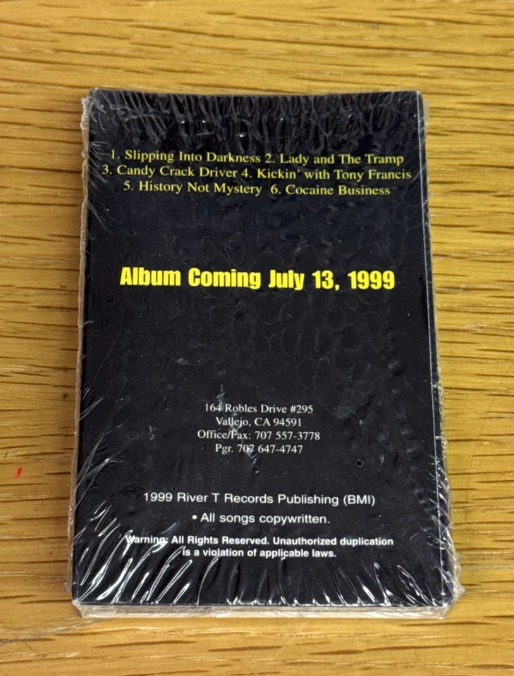 Tony Francis Cardassius–Slippin Into Darkness 2000 Promo Rap Tape Cassette - Image 2 of 4
