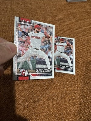 Topps MLB S2 Slade Cecconi Cleveland Guardians Canvas 11/50 And Base Card 641