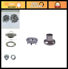 Heavy-Duty 316 Stainless Steel Grommet & Spur Washer Set - 1/2" ID, 50 Sets for