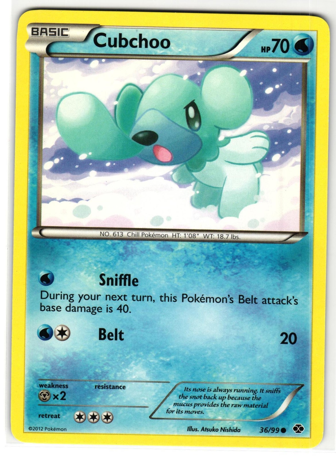 CUBCHOO 36/99 NEXT DESTINIES ENGLISH POKEMON TCG