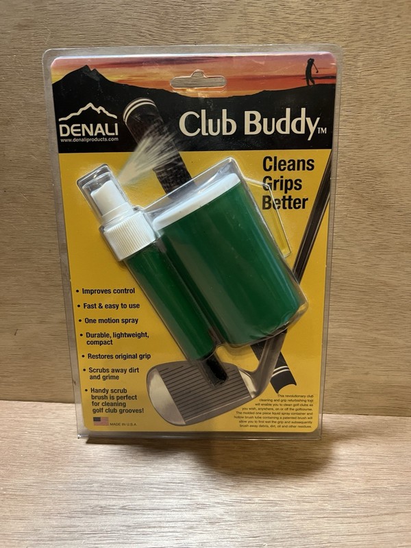 Denali Golf Club Grip Cleaner  (In Package, Green) Rare- This will box ship 2 U!