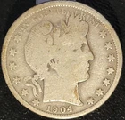 1904 P Philadelphia Mint Barber Half Dollar