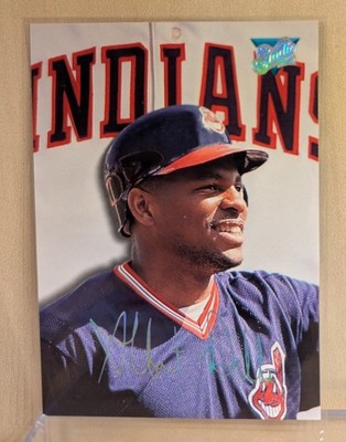1993 Studio #95 Albert Belle Indians RARE JERSEY PATCH PHOTO PREMIUM