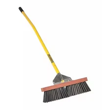 Midwest Rake 47026Gra Rnd Steel Wire Broom, 16", 60" Handle
