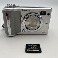 Fujifilm Digital Camera FinePix E510 5.2MP Silver Tested  Working 256mb Sd Card