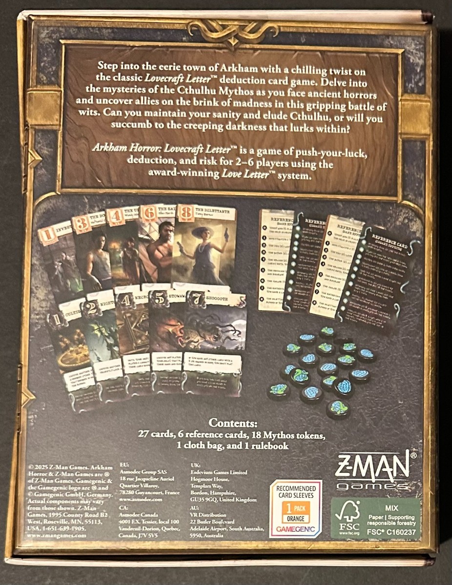 Arkham Horror Lovecraft Letter Card Game Complete! | eBay Arkham Horror Lovecraft Letter Card Game Complete! | eBay