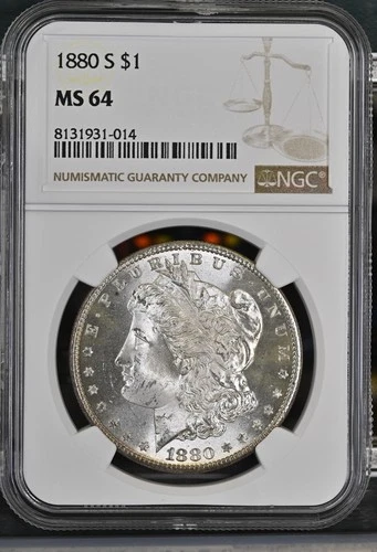 1880 S Morgan Silver Dollar NGC MS-64