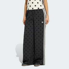 adidas Originals Women's Satin Polka Dots Wide Leg Track Pant KV1169