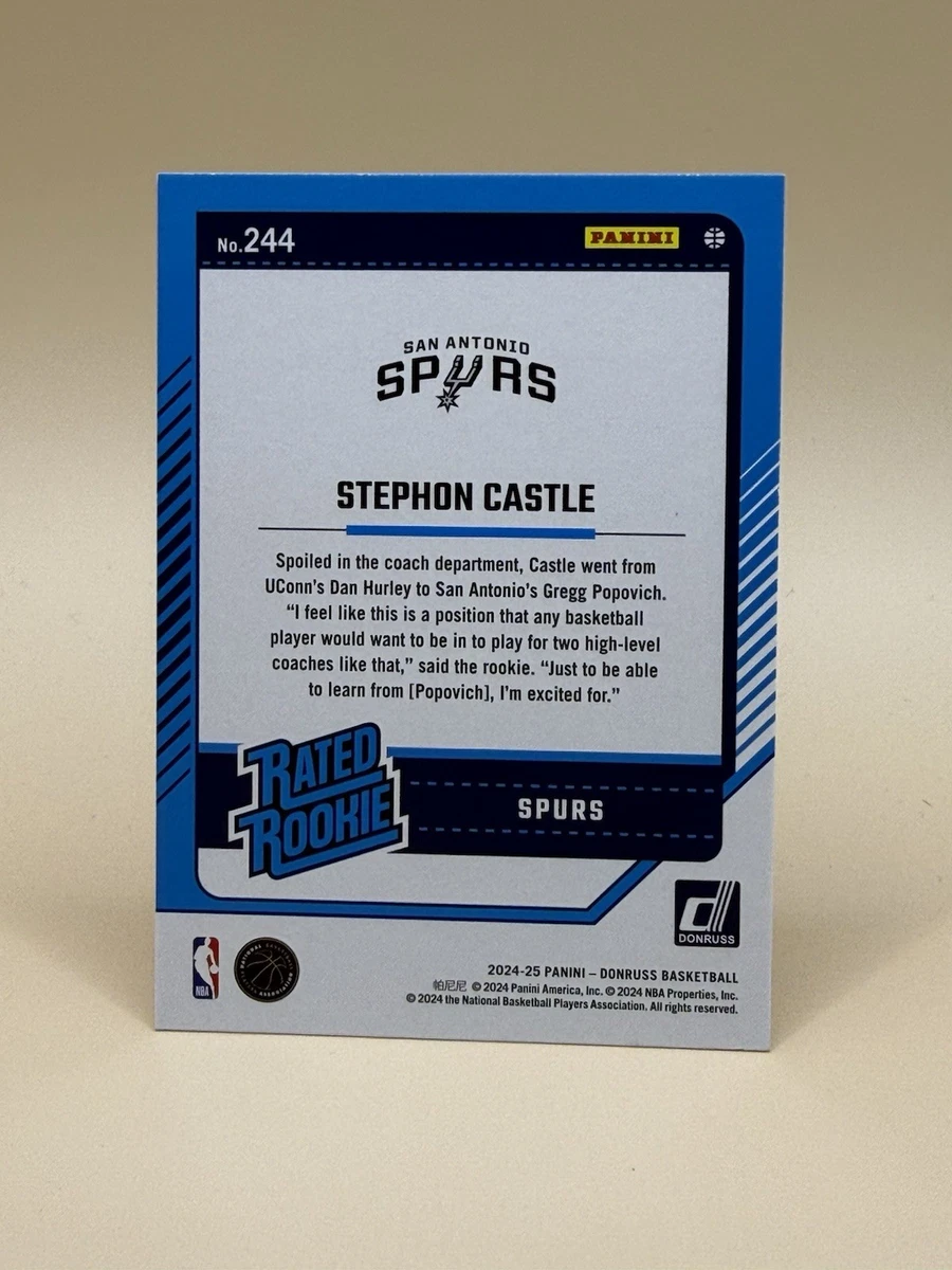 2024-25 Donruss-Rated Rookie -Stephon Castle- #244 San Antonio Spurs