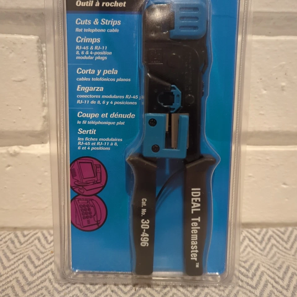 IDEAL 30-496 Telemaster RJ-11/RJ-45 Tool CAT5 CAT5e CAT6 CAT3 For Voice Data New - Image 3 of 4