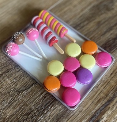 Our Generation OG Sweet Stop Ice Cream Truck Accessories 16 Lot Macaroons Candy