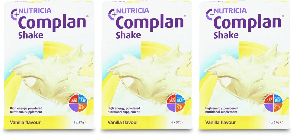 Complan Shake Vanilla Flavour 57g 4 Pack | Meal Replacement | Weight Loss X 3